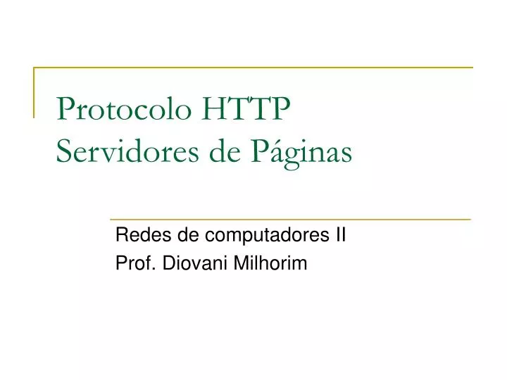 protocolo http servidores de p ginas n.
