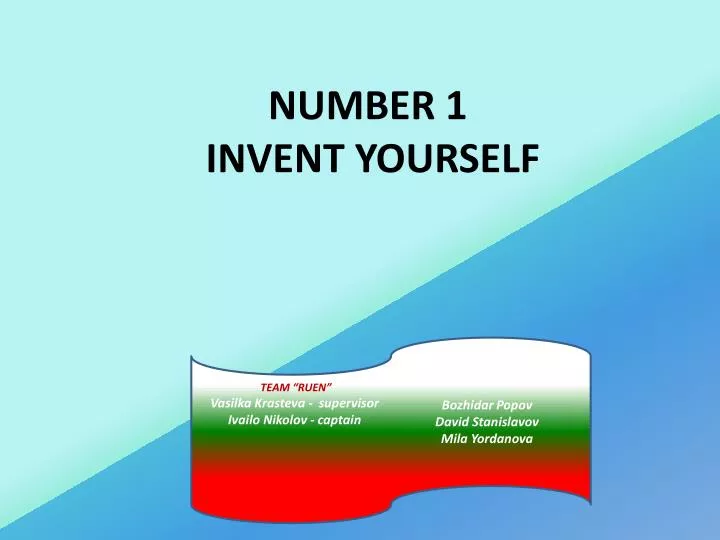 number 1 invent yourself n.