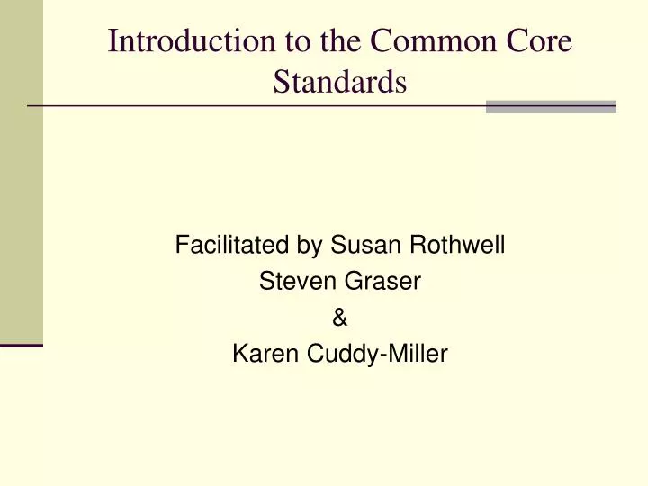 introduction to the common core standards n.
