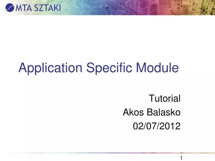 application specific module n.