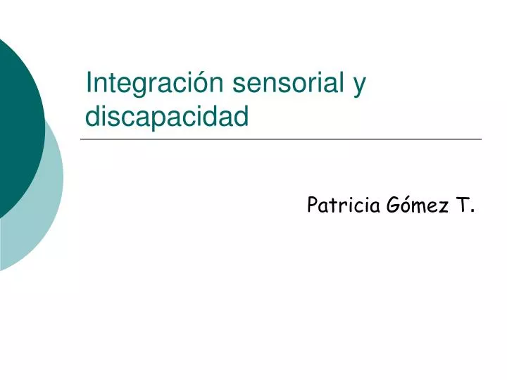 integraci n sensorial y discapacidad n.