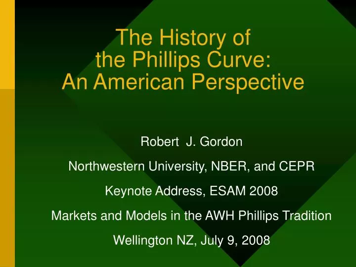 the history of the phillips curve an american perspective n.
