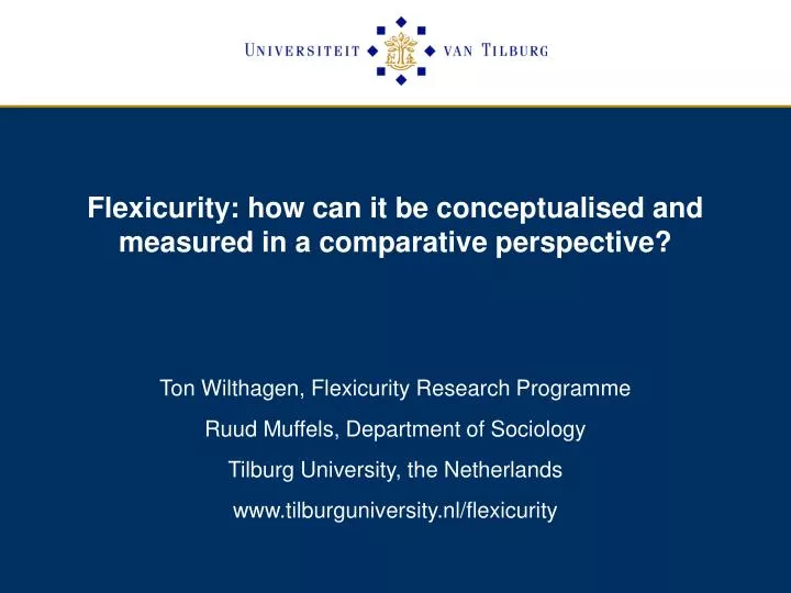 flexicurity how can it be conceptualised and measured in a comparative perspective n.