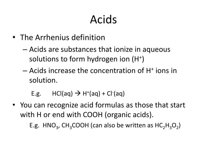 acids n.