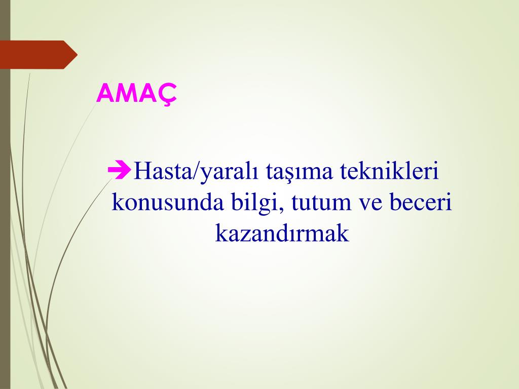 PPT - HASTA VE YARALI TAŞIMA TEKNİKLERİ PowerPoint Presentation, free  download - ID:5782614