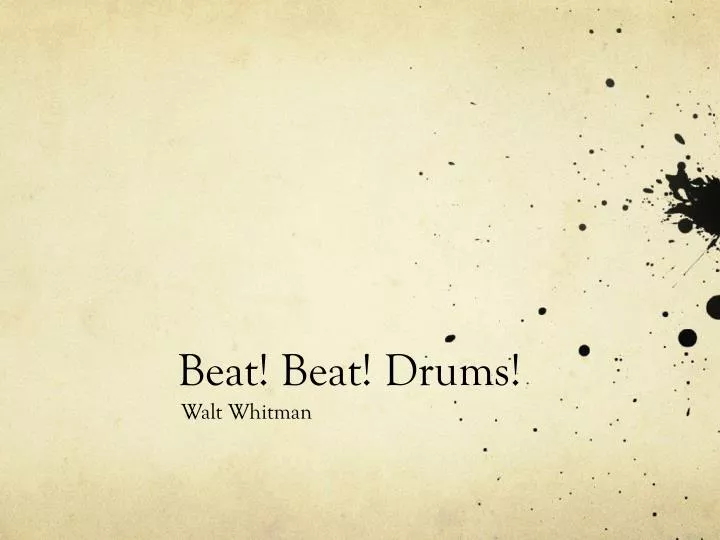 beat beat drums walt whitman analysis