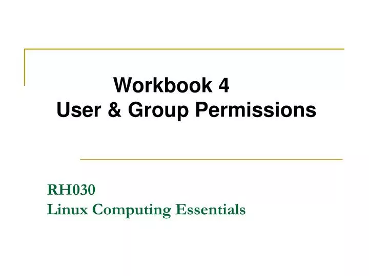 rh030 linux computing essentials n.