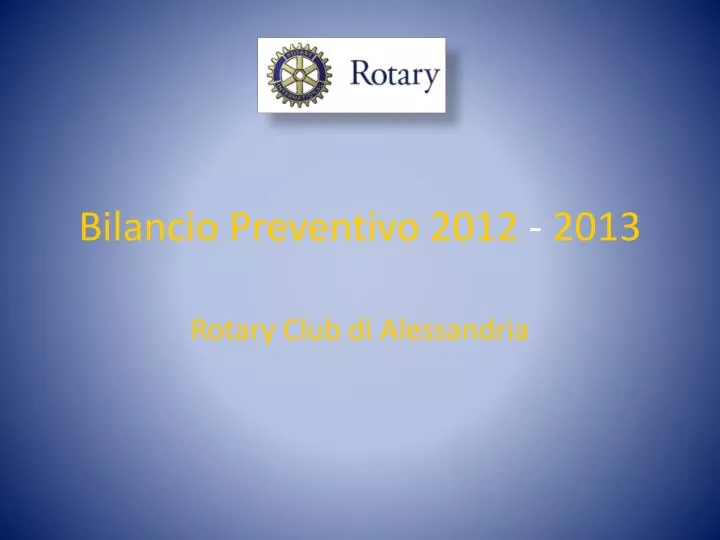 bilancio preventivo 2012 2013 n.