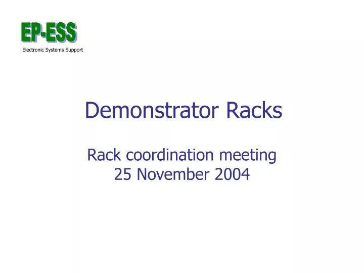 demonstrator racks n.