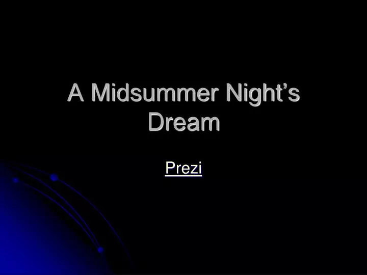 a midsummer night s dream n.