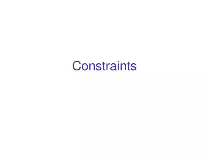 constraints n.