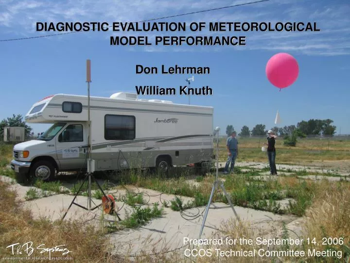 diagnostic evaluation of meteorological model performance n.