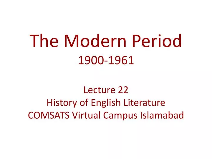 modern english period presentation