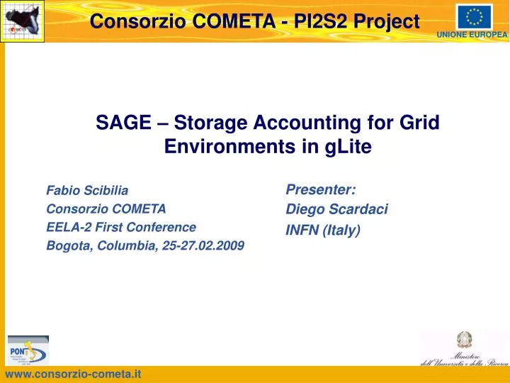sage storage accounting for grid environments in glite n.