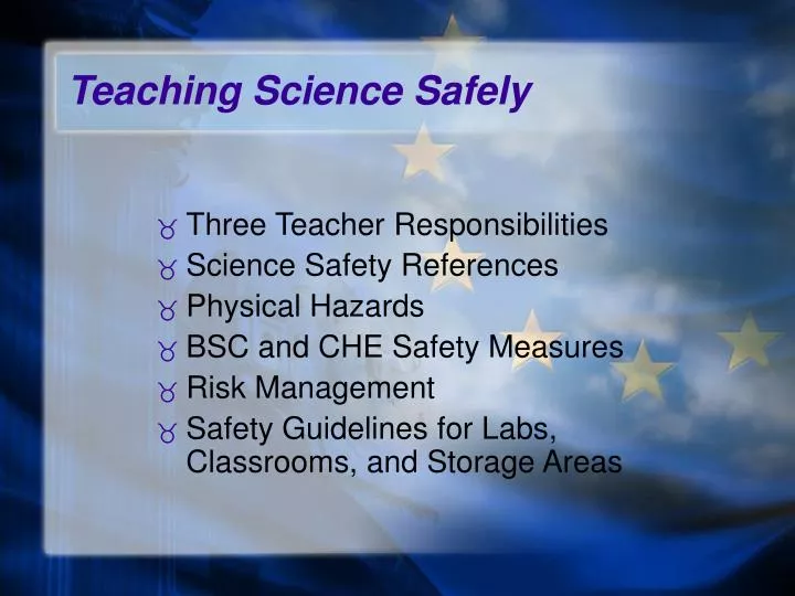teaching science safely n.
