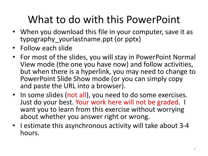what to do with this powerpoint n.