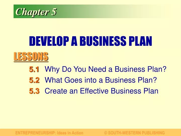 business plan lesson powerpoint