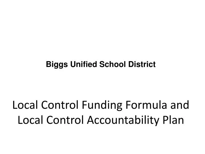 local control funding formula and local control accountability plan n.
