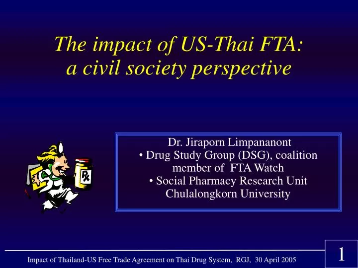 the impact of us thai fta a civil society perspective n.
