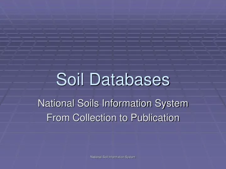 soil databases n.