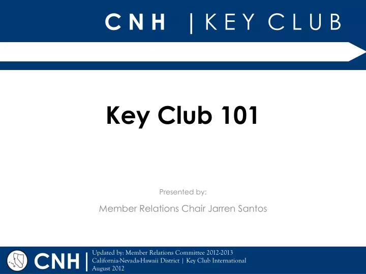 key club 101 n.