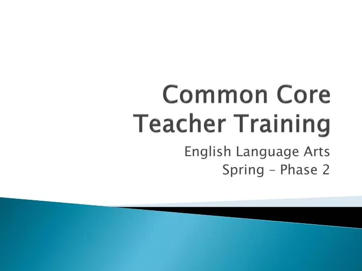 common core teacher training n.
