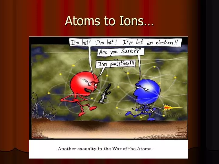 atoms to ions n.