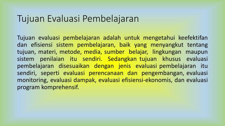 PPT - EVALUASI PEMBELAJARAN SD PowerPoint Presentation  