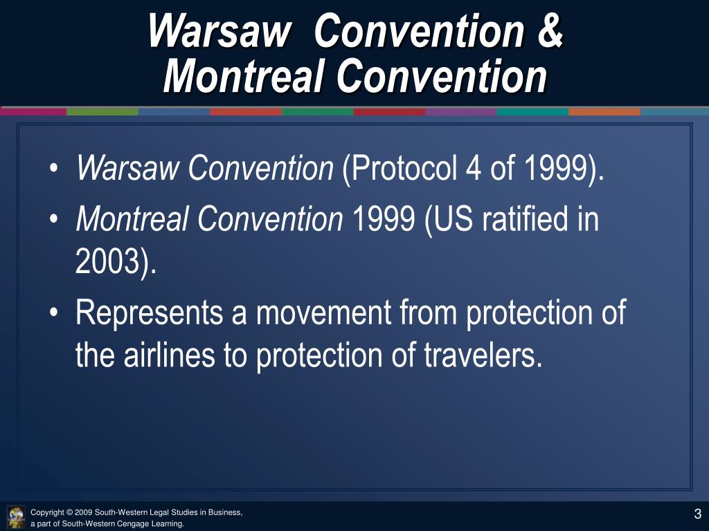 Montreal Convention 1999 Essay