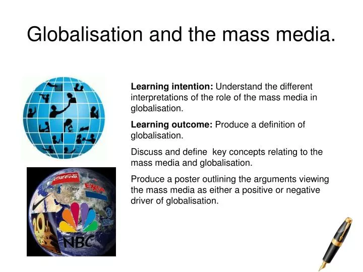 globalisation and the mass media n.