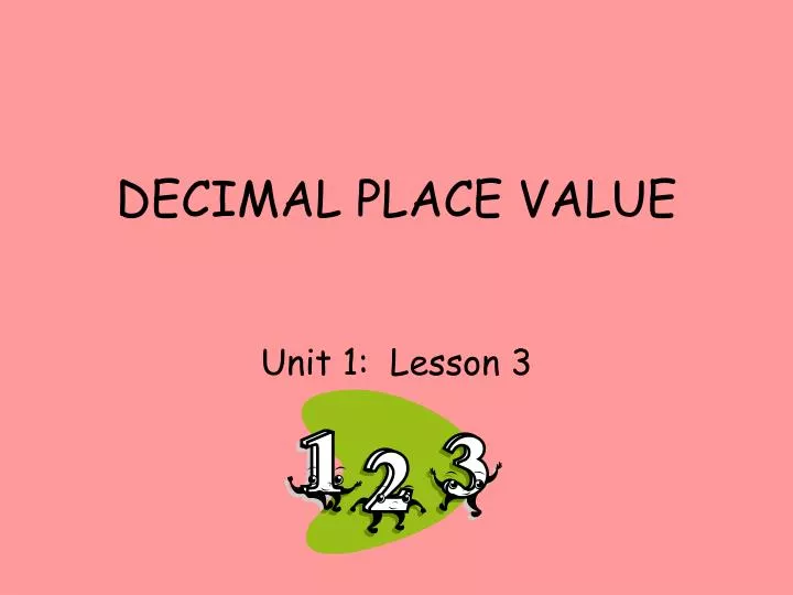 Decimal Place Value Chart Powerpoint