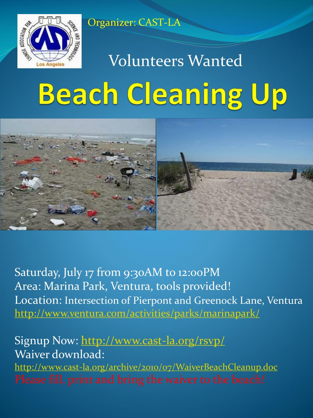 essay about beach cleaning