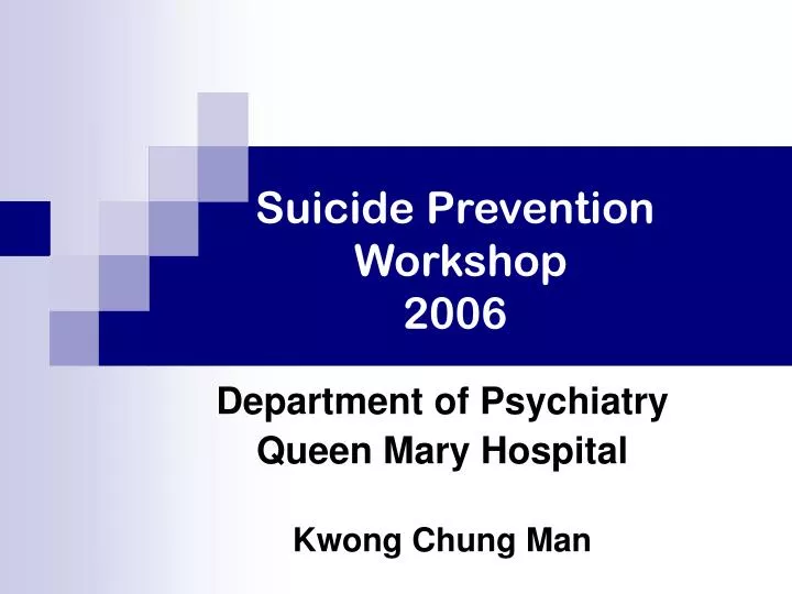suicide prevention workshop 2006 n.