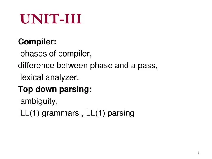unit iii n.