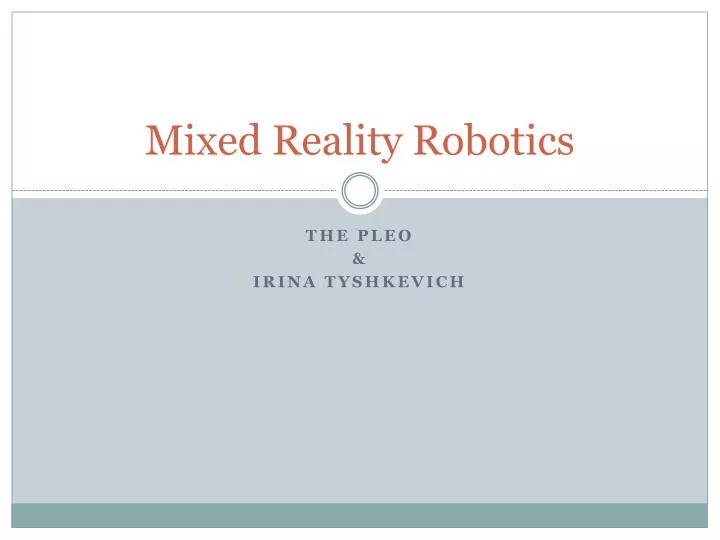 mixed reality robotics n.