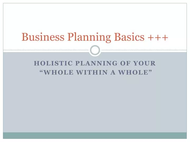 business planning basics n.