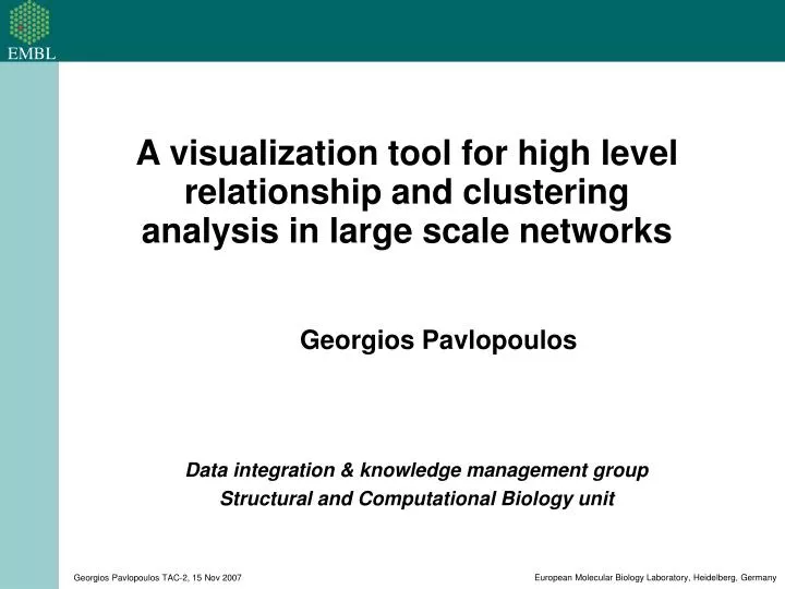 data integration knowledge management group structural and computational biology unit n.