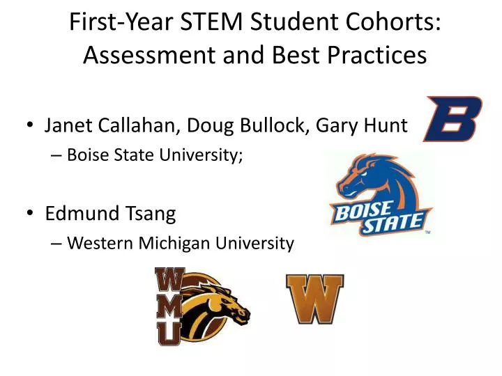 first year stem student cohorts assessment and best practices n.