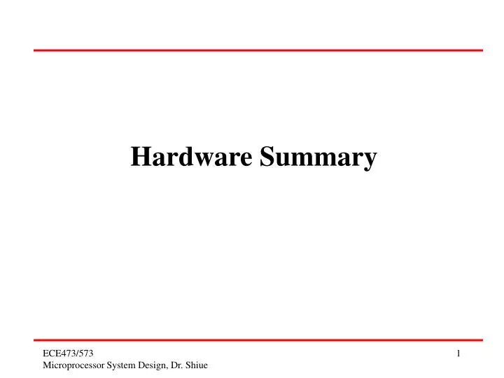 hardware summary n.