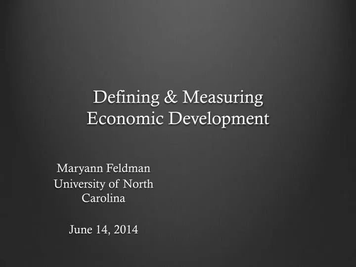 defining measuring economic development n.