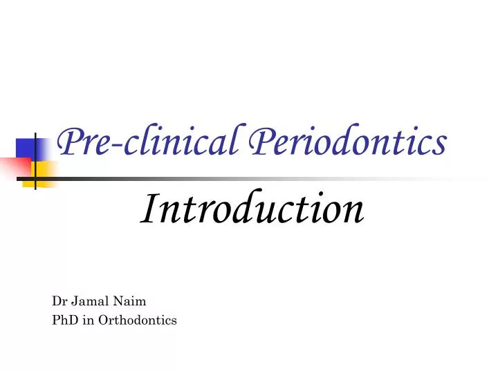 pre clinical periodontics n.