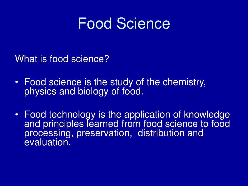 presentation about food science