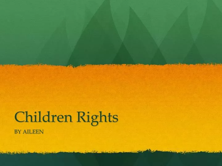 children rights n.