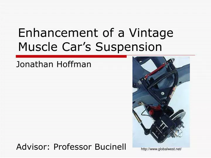 enhancement of a vintage muscle car s suspension n.