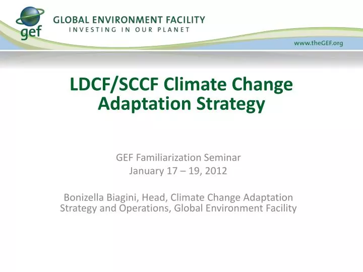 ldcf sccf climate change adaptation strategy n.