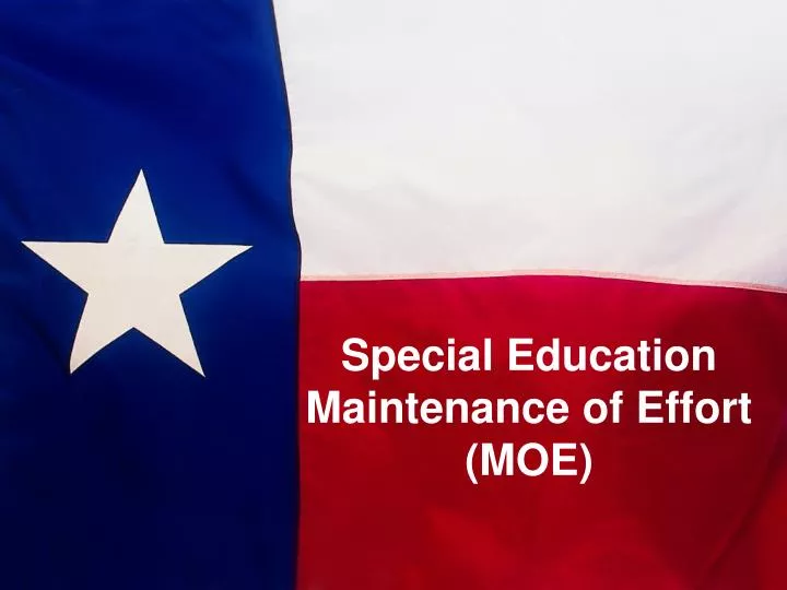 special education maintenance of effort moe n.