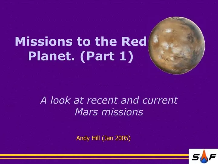 missions to the red planet part 1 n.