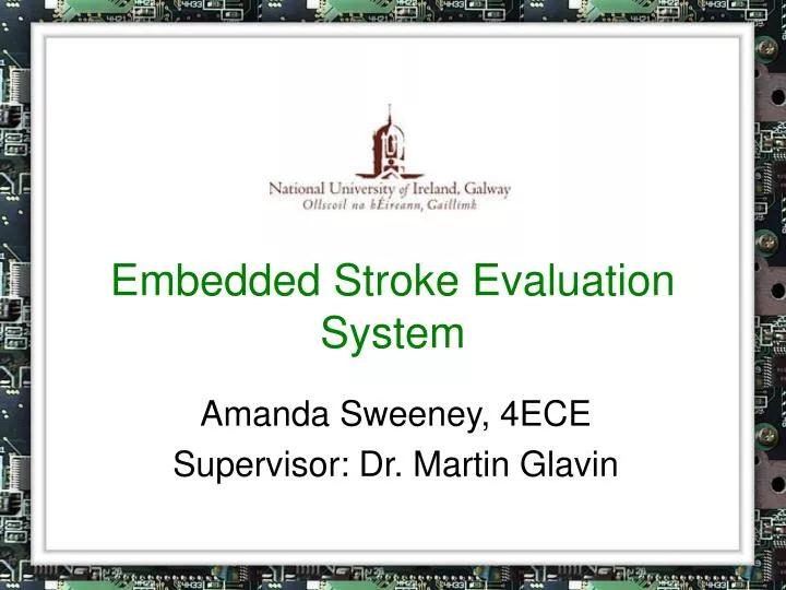 embedded stroke evaluation system n.