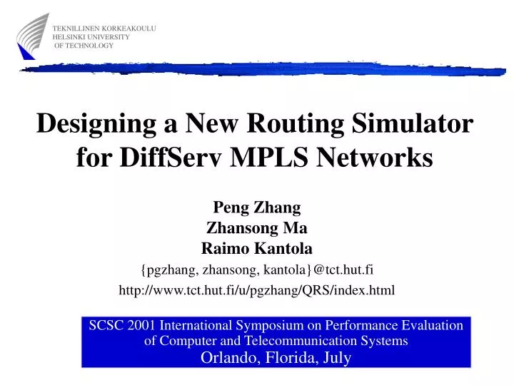 designing a new routing simulator for diffserv mpls networks n.
