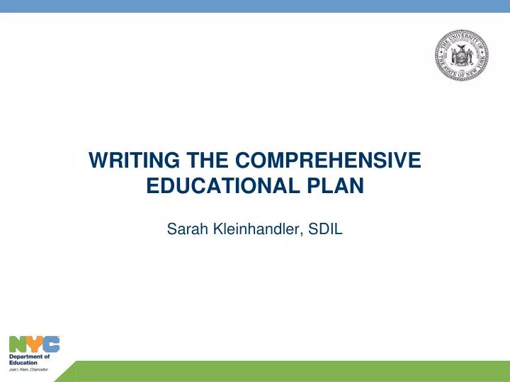 writing the comprehensive educational plan n.